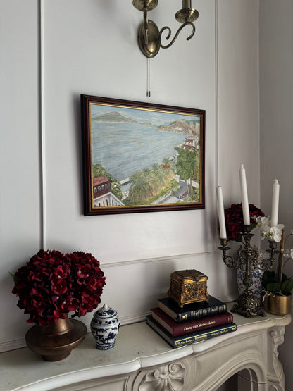 Hilltop Haven by the Blue - Original Oil Painting by N.G. Reynolds