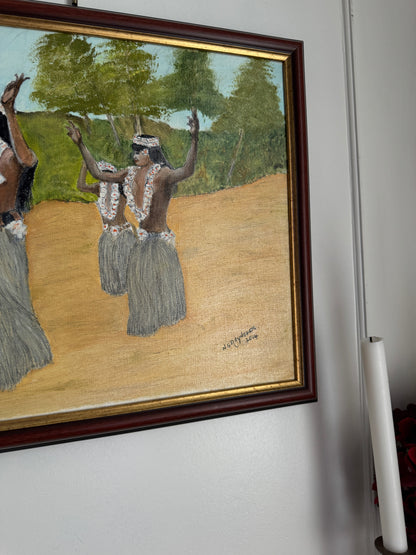 Hula at Sunset - Original Oil Painting by N.G. Reynolds