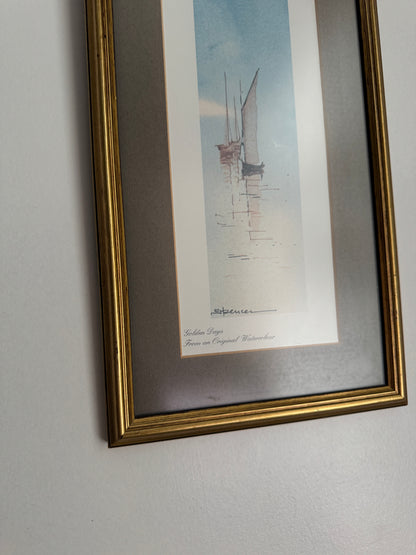 Signed Vintage Sails of Time Print