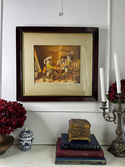 The Lost Game – Vintage Print in Unique Wooden Frame