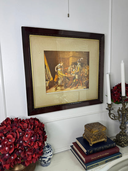 The Lost Game – Vintage Print in Unique Wooden Frame