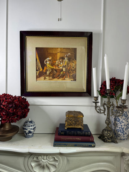 The Lost Game – Vintage Print in Unique Wooden Frame