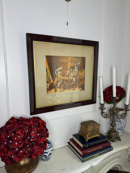 The Lost Game – Vintage Print in Unique Wooden Frame