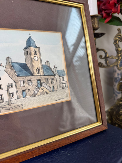 The Town House And Tron , Scotland -Print by Ken Lockheart