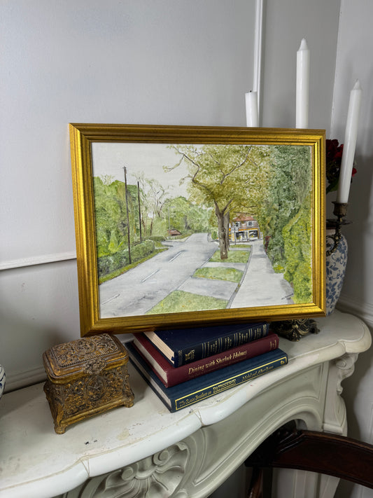 Country Lane Stroll – UK Countryside Walk– Original Oil Painting by N.G. Reynolds