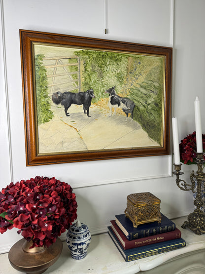 The Morning Bark - Original Oil Painting by N.G. Reynolds