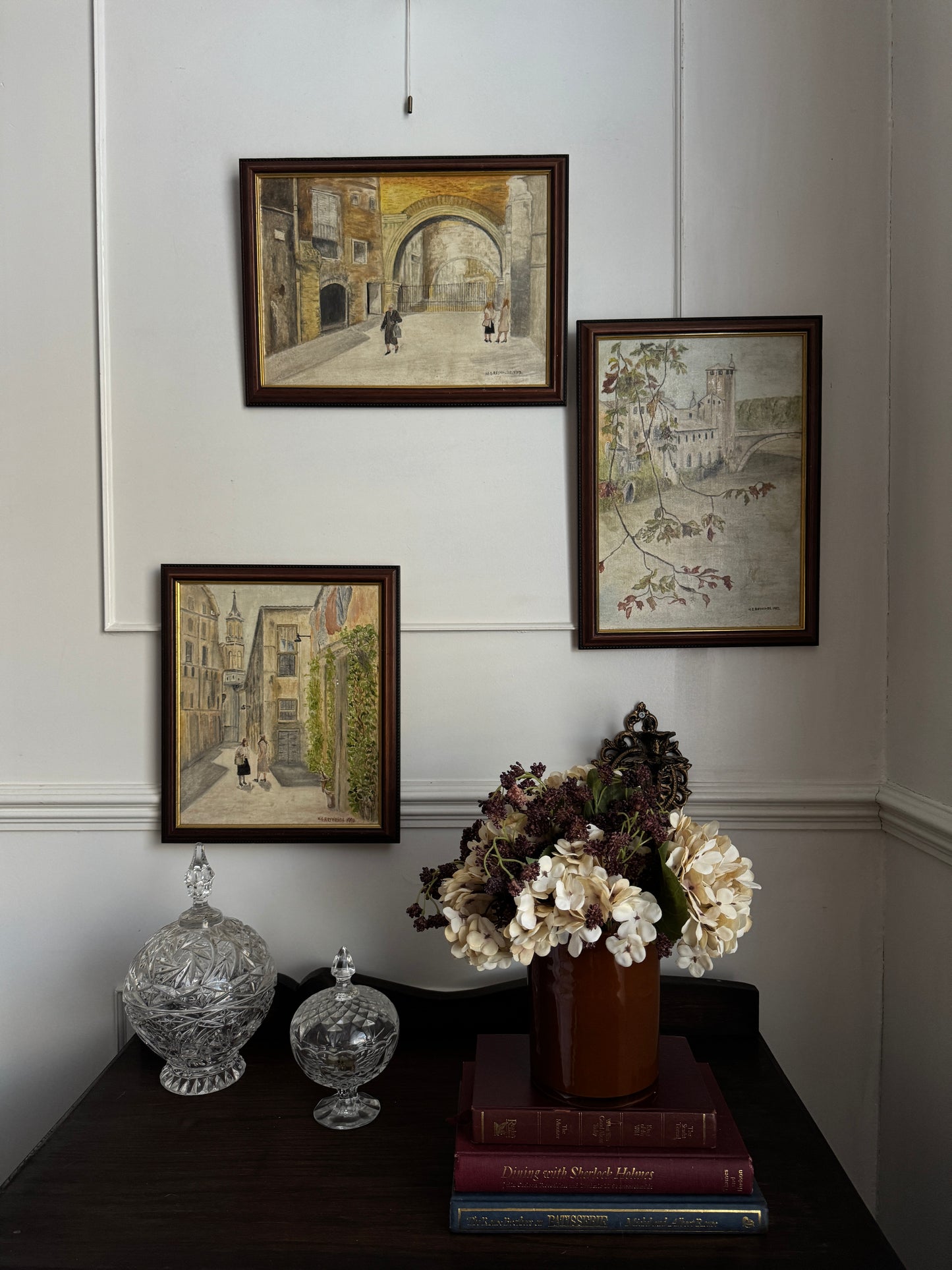 Vintage Oil Painting Gallery Set | N.G. Reynolds – Peaceful Roads & Countryside