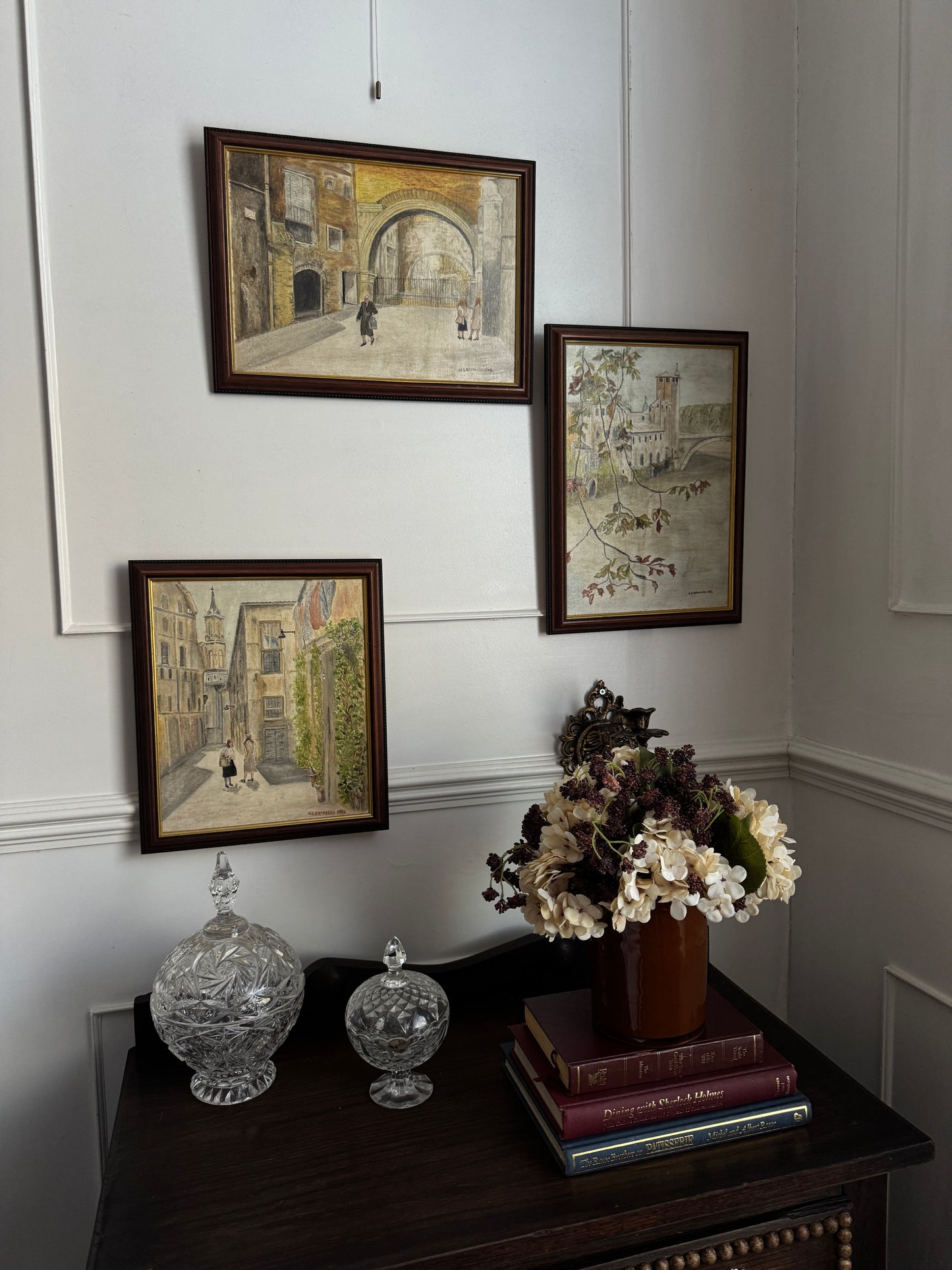 Vintage Oil Painting Gallery Set | N.G. Reynolds – Peaceful Roads & Countryside