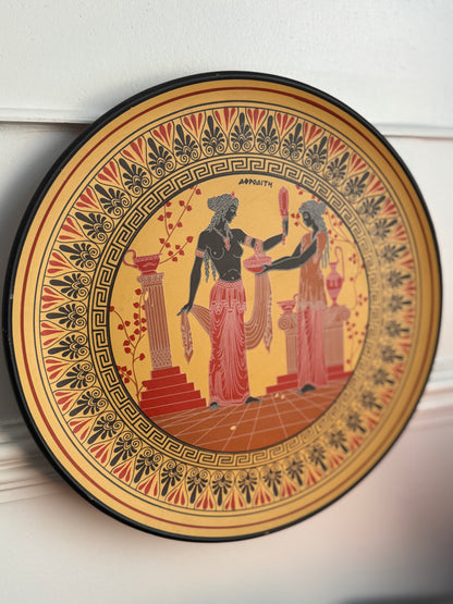 Vintage Hand-Painted Greek Collectable Wall Plates