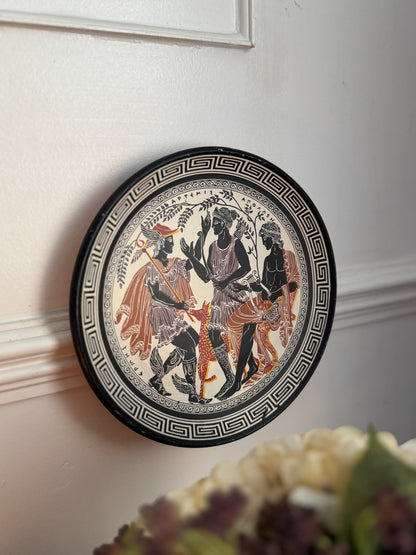Vintage Hand-Painted Greek Collectable Wall Plates