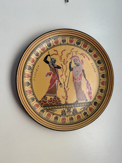 Vintage Hand-Painted Greek Collectable Wall Plates
