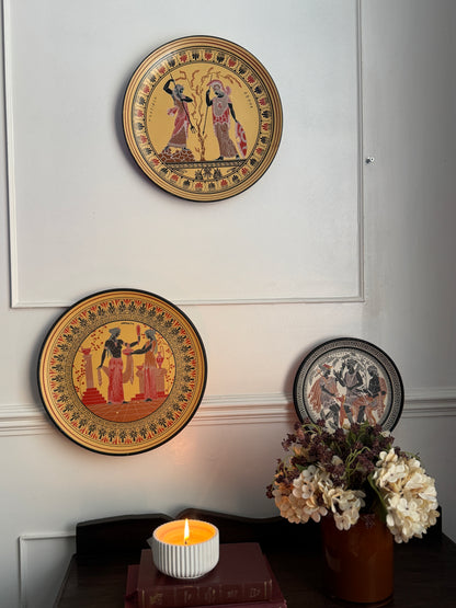 Vintage Hand-Painted Greek Collectable Wall Plates