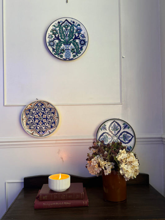 Vintage Hand-Painted Mediterranean Collectable Wall Plates
