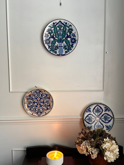 Vintage Hand-Painted Mediterranean Collectable Wall Plates