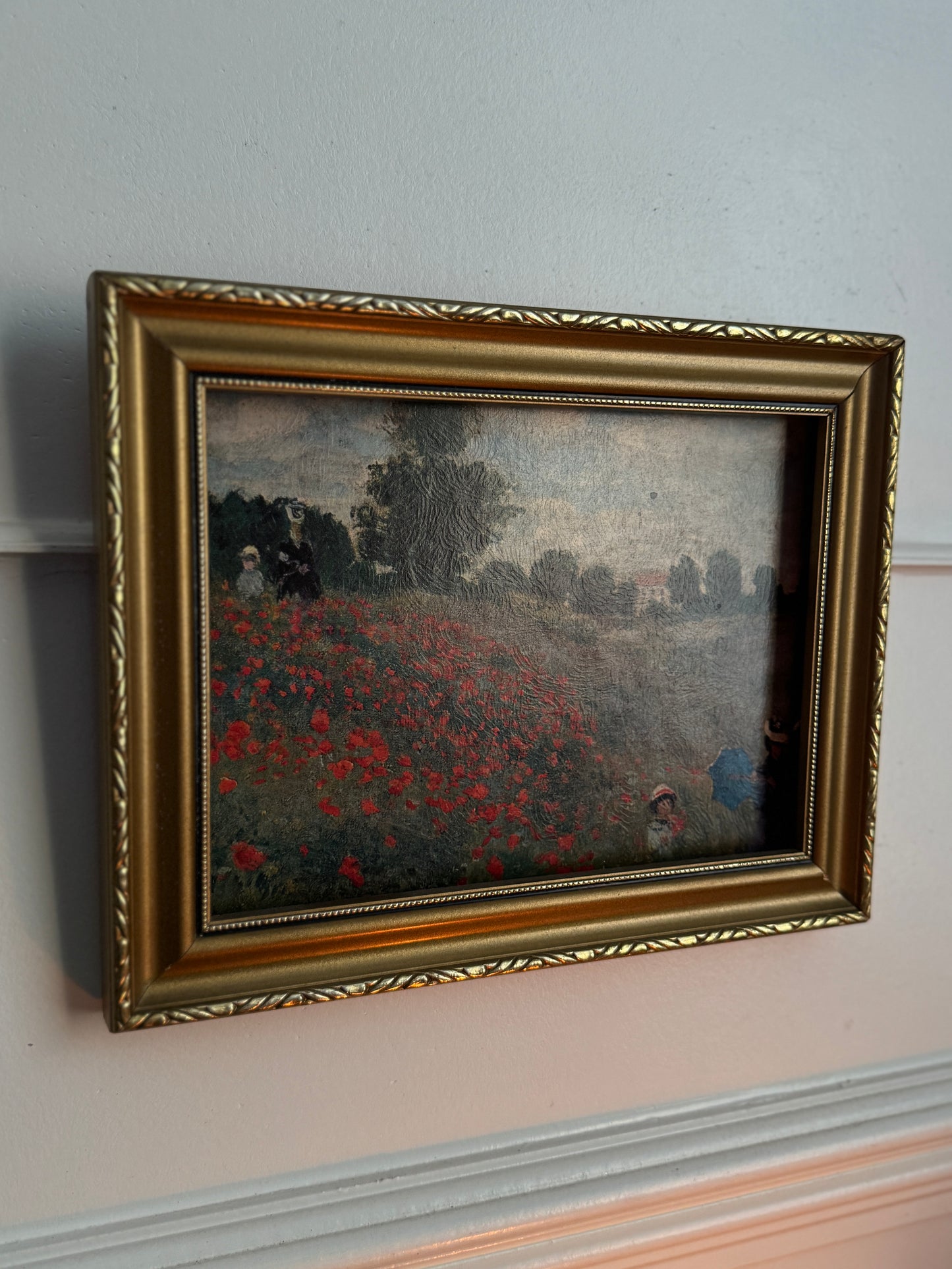 Vintage Gallery Wall Set – Textured Art Prints in Gold Gilt Frames