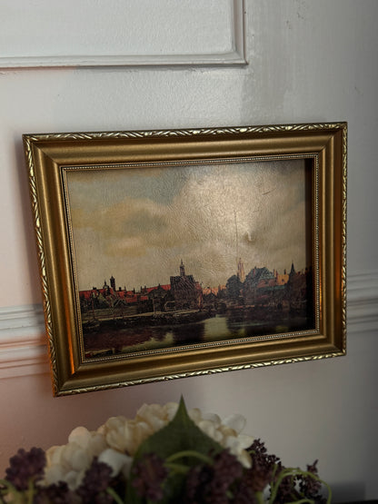 Vintage Gallery Wall Set – Textured Art Prints in Gold Gilt Frames