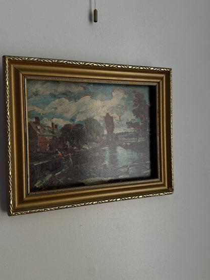 Vintage Gallery Wall Set – Textured Art Prints in Gold Gilt Frames