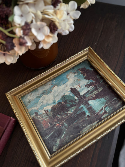 Vintage Gallery Wall Set – Textured Art Prints in Gold Gilt Frames