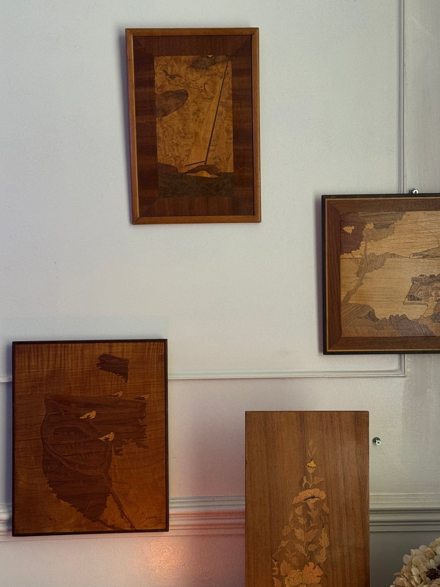 Italian Inlaid Vintage Gallery Wall Set