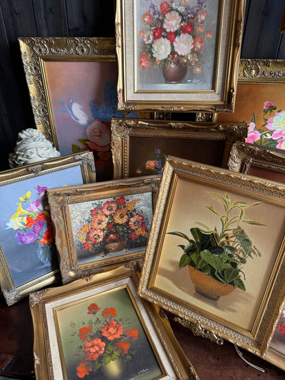 Vintage Floral Oil Painting Collection – Choose Your Favourite
