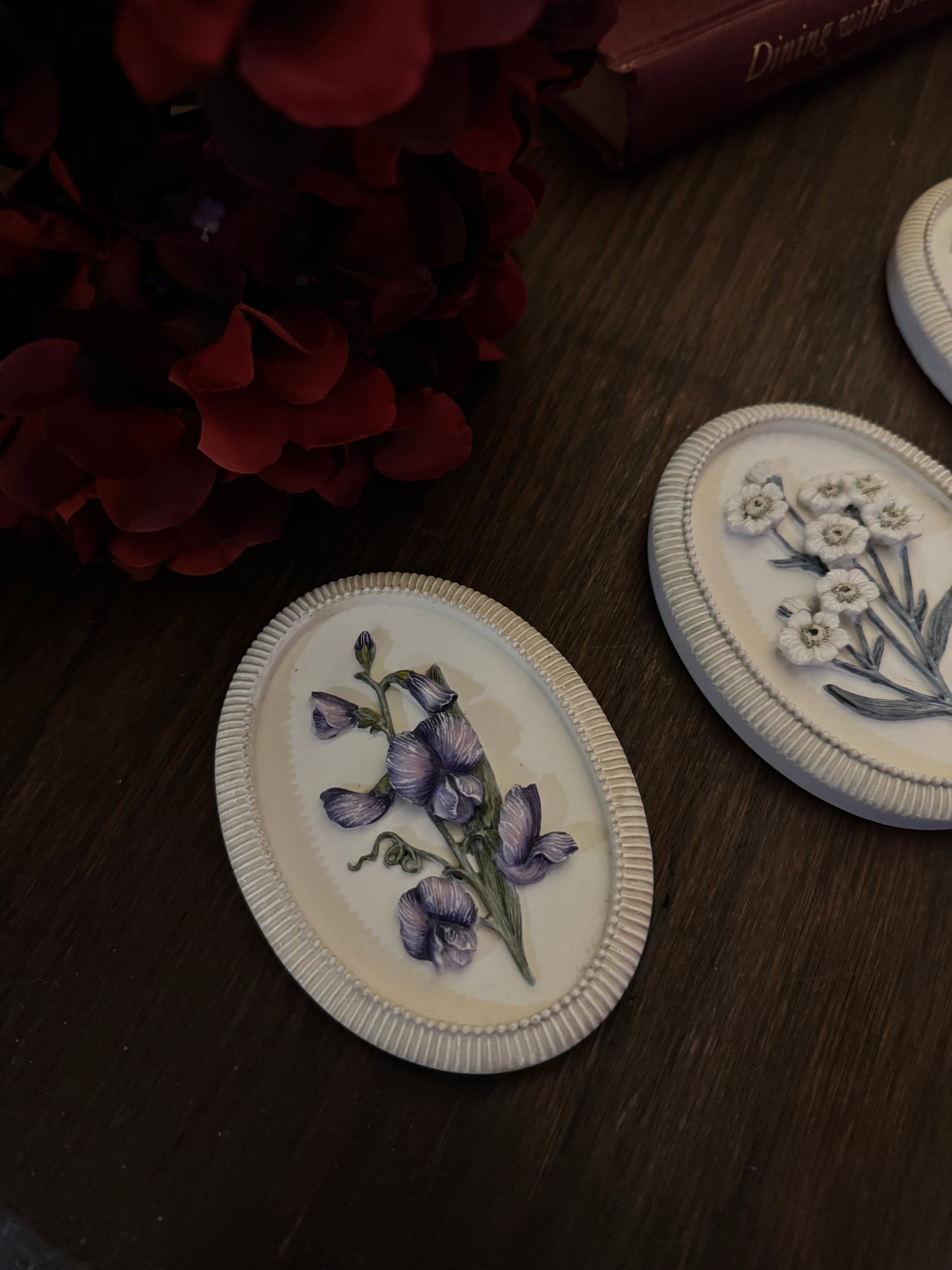 3D Hand-Painted Resin Floral Wall Plaques - Pick your Favourite