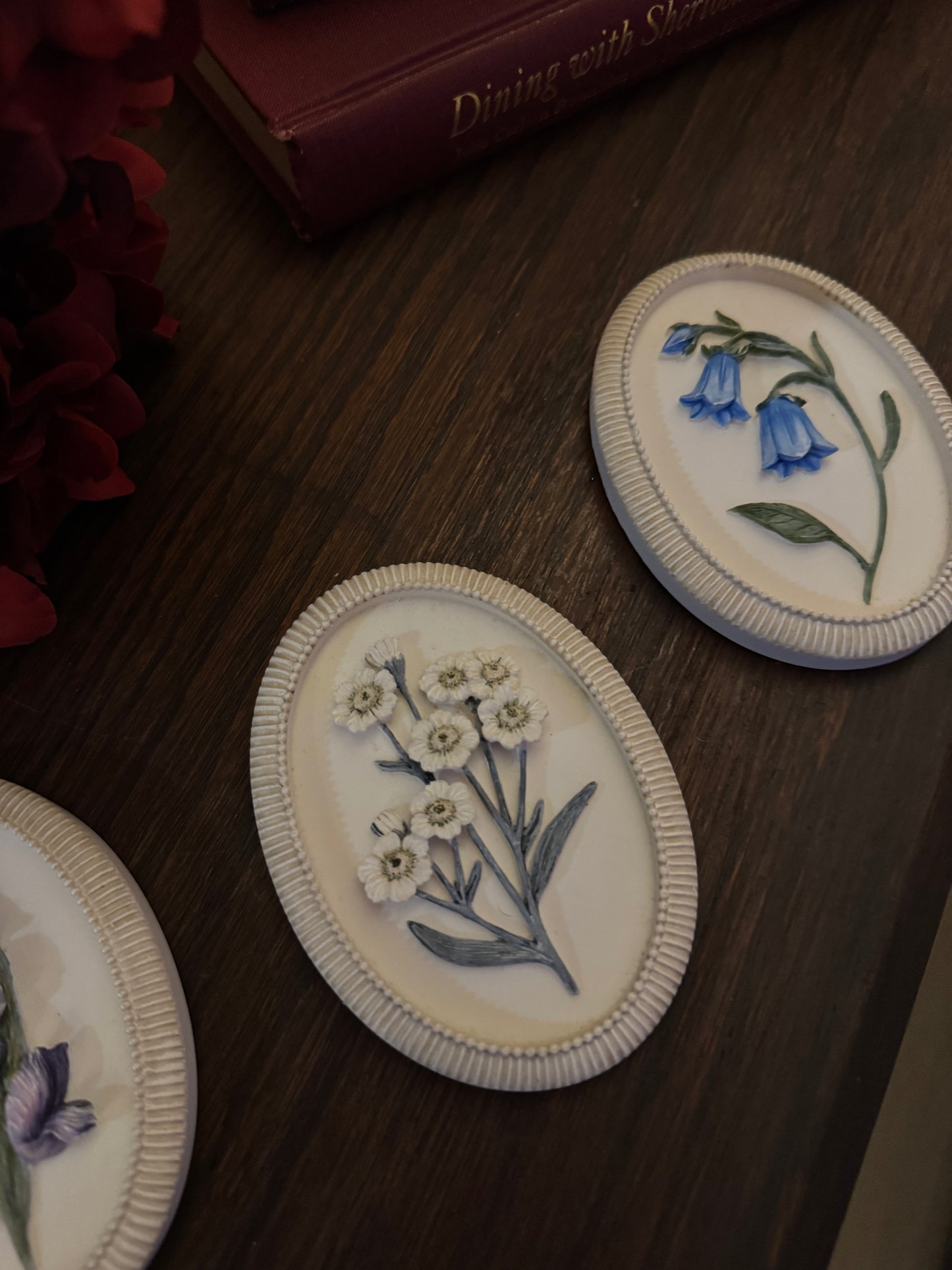 3D Hand-Painted Resin Floral Wall Plaques - Pick your Favourite