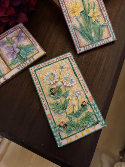 3D Hand-Painted Resin Floral Wall Plaques - Pick your Favourite