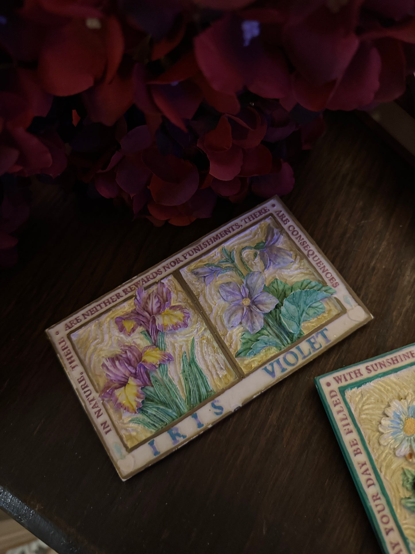 3D Hand-Painted Resin Floral Wall Plaques - Pick your Favourite