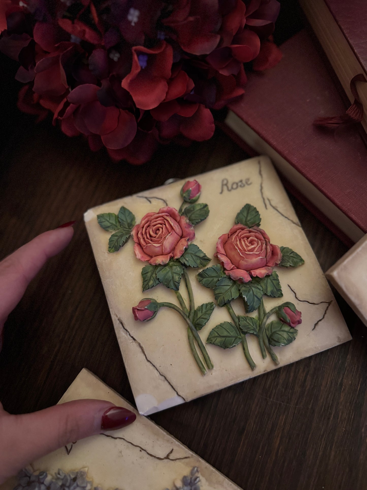 3D Hand-Painted Resin Floral Wall Plaques - Pick your Favourite