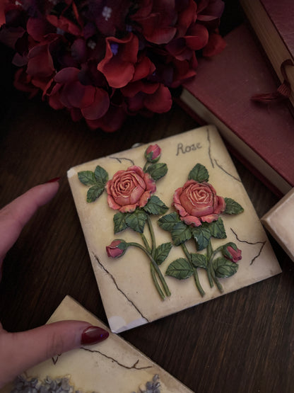 3D Hand-Painted Resin Floral Wall Plaques - Pick your Favourite