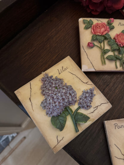 3D Hand-Painted Resin Floral Wall Plaques - Pick your Favourite