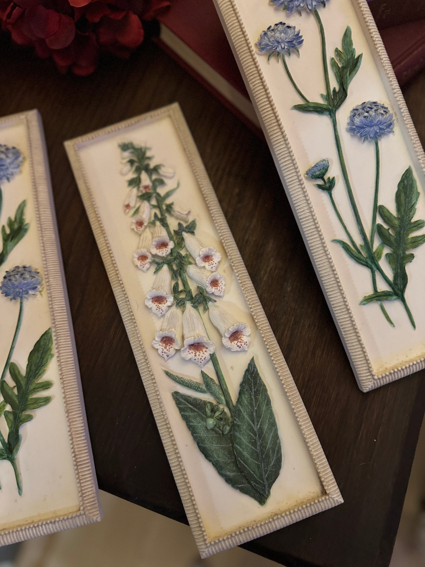 3D Hand-Painted Resin Floral Wall Plaques - Pick your Favourite