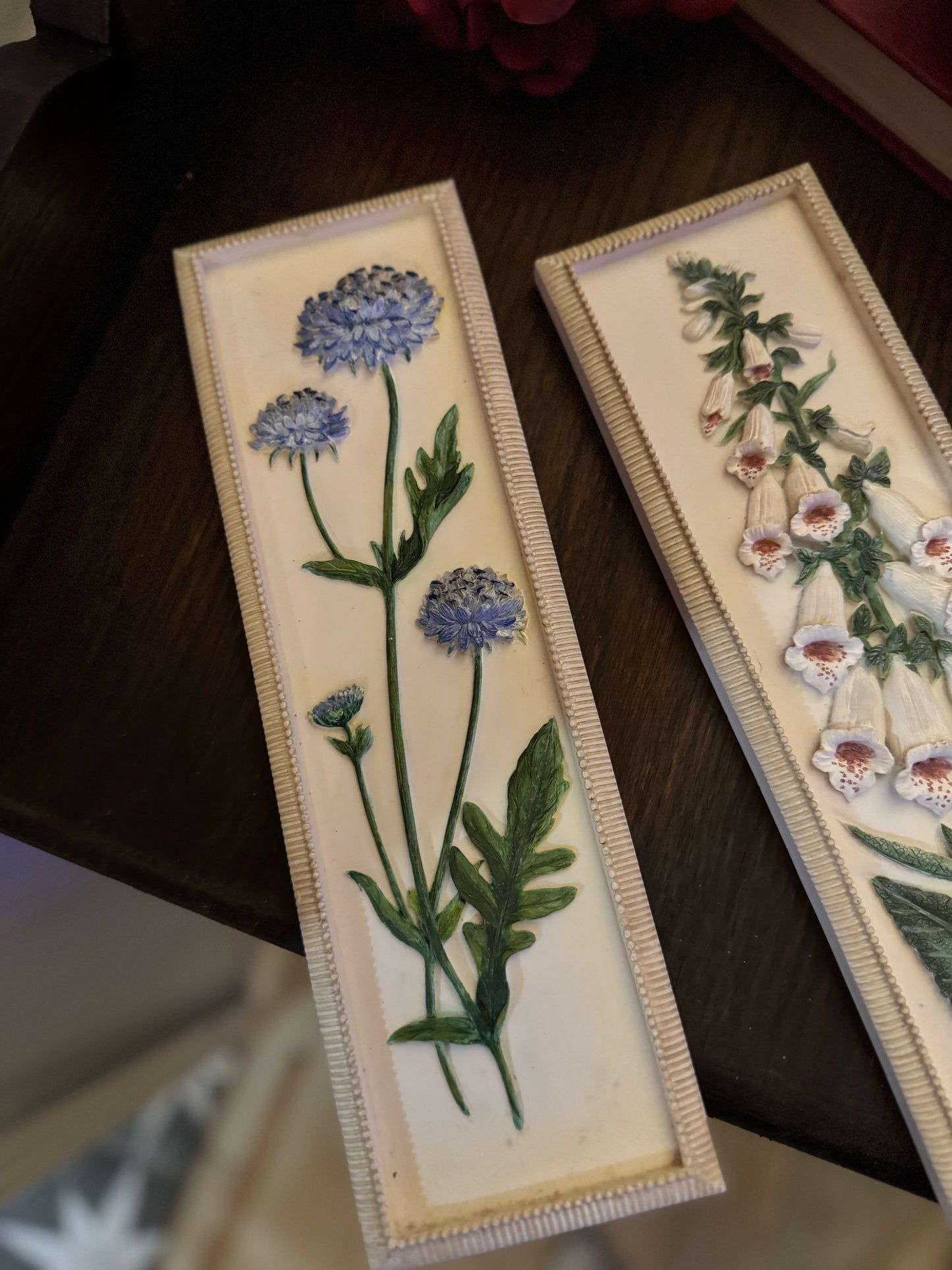 3D Hand-Painted Resin Floral Wall Plaques - Pick your Favourite