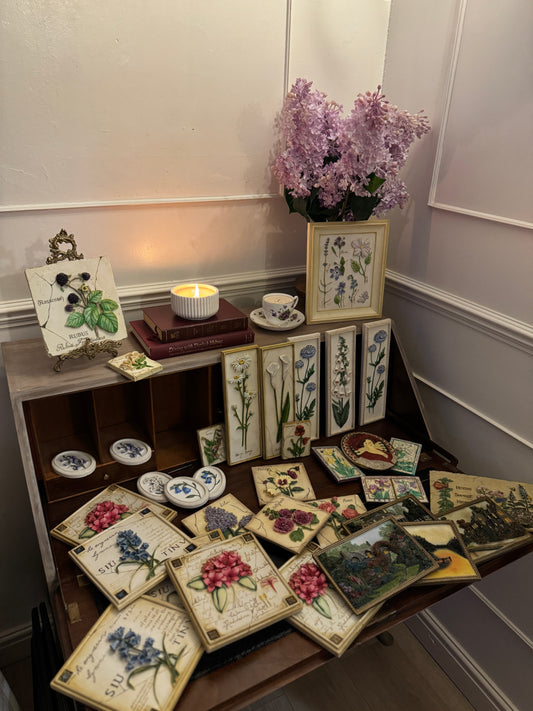 3D Hand-Painted Resin Floral Wall Plaques - Pick your Favourite