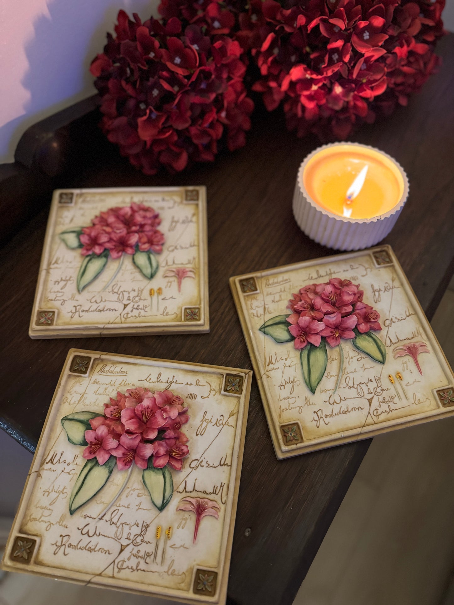 3D Hand-Painted Resin Floral Wall Plaques - Pick your Favourite