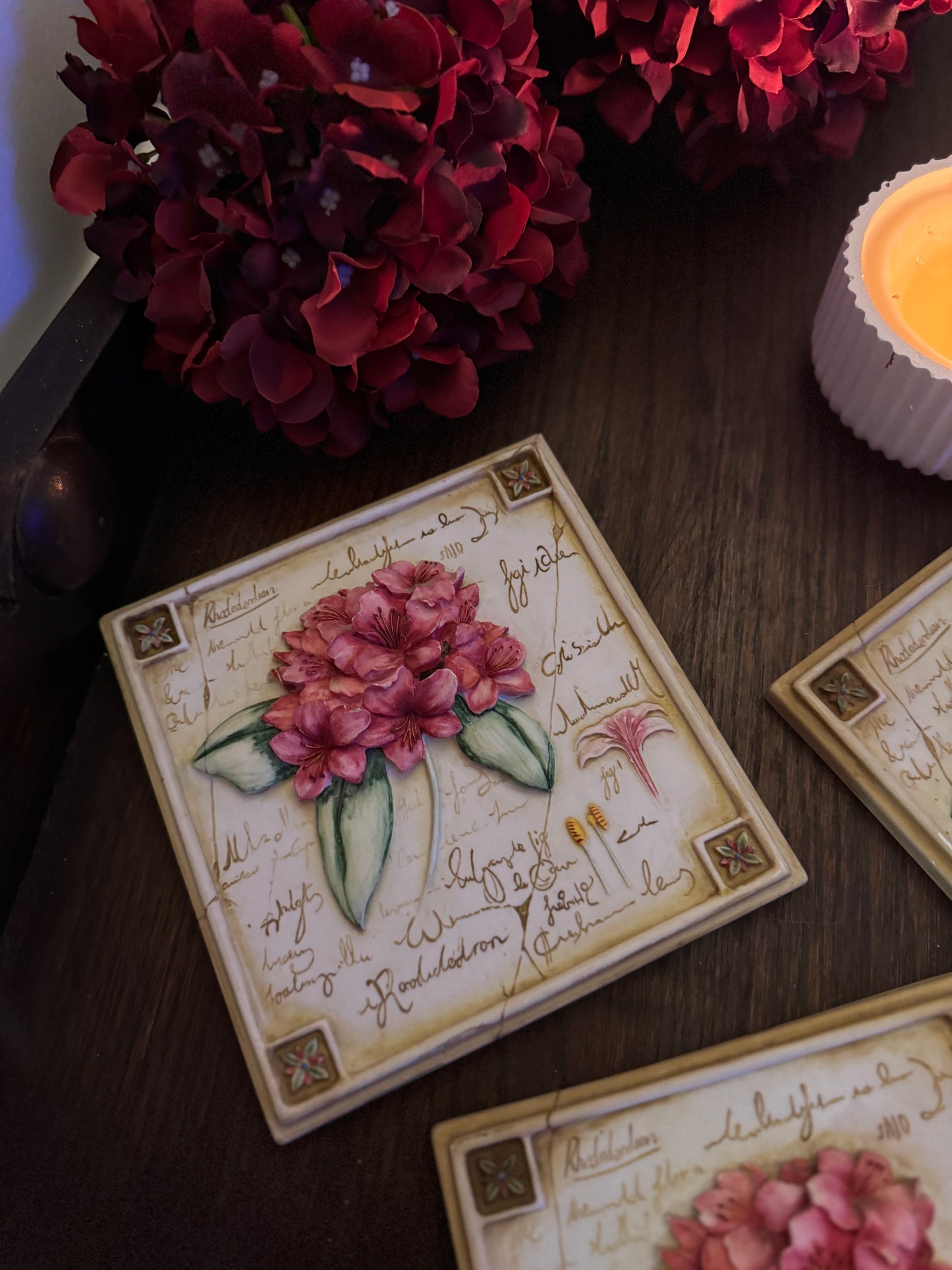 3D Hand-Painted Resin Floral Wall Plaques - Pick your Favourite