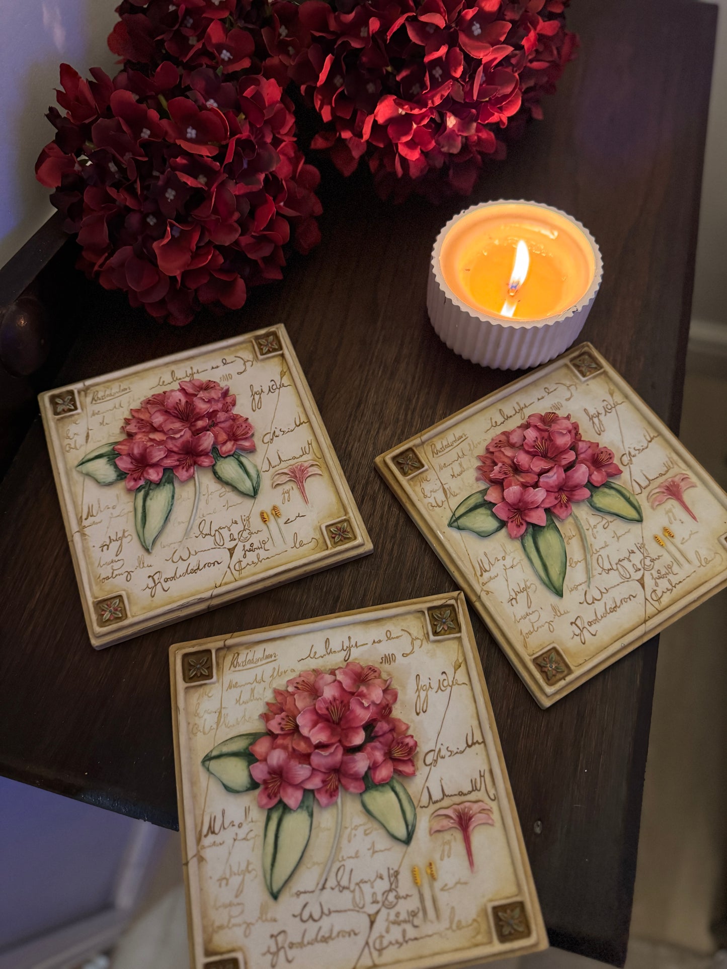 3D Hand-Painted Resin Floral Wall Plaques - Pick your Favourite