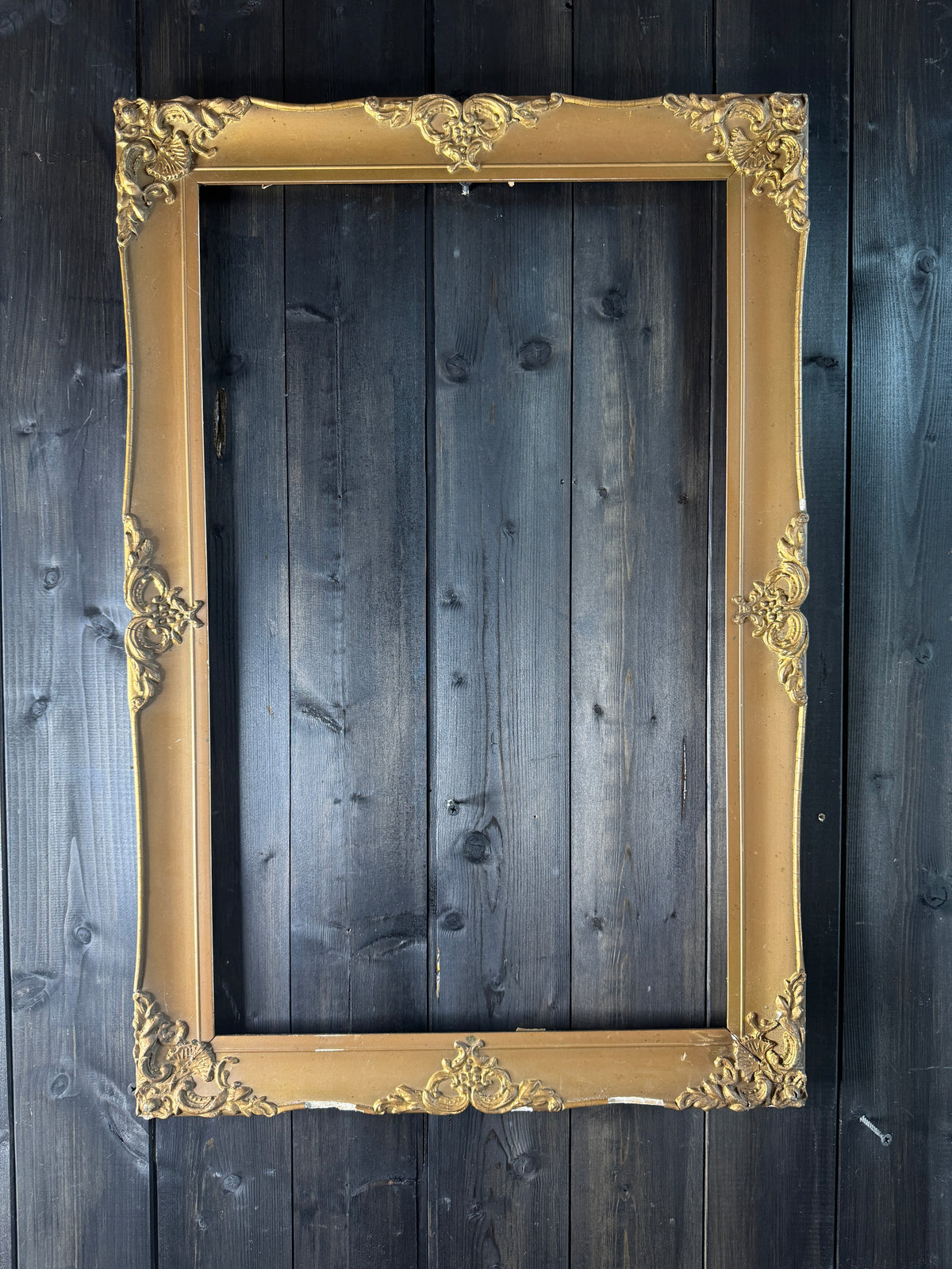 Antique Ravienne Decorative Gold Ornate Frame From France
