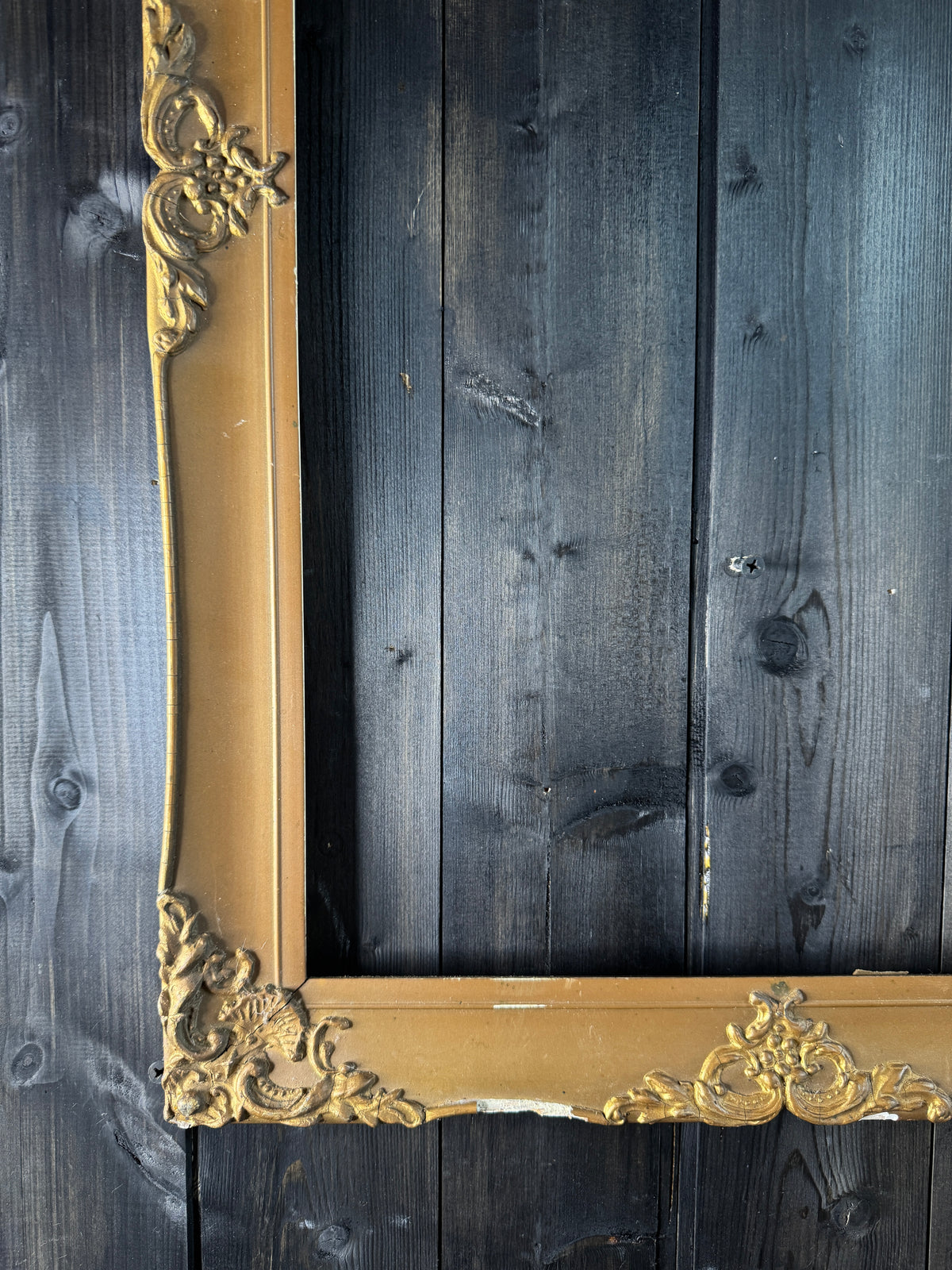 Antique Ravienne Decorative Gold Ornate Frame From France