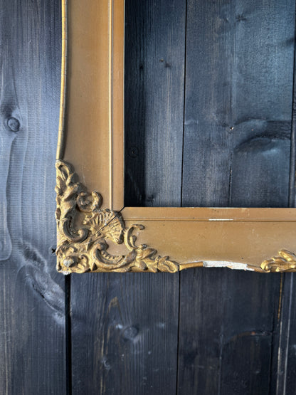 Antique Ravienne Decorative Gold Ornate Frame From France