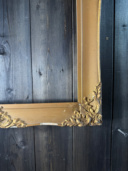 Antique Ravienne Decorative Gold Ornate Frame From France