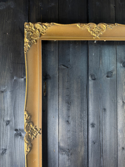 Antique Ravienne Decorative Gold Ornate Frame From France
