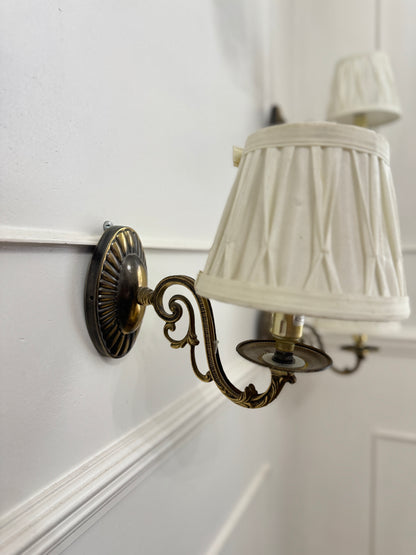 Vintage Satin Brass Lighting — 5-Arm Chandelier