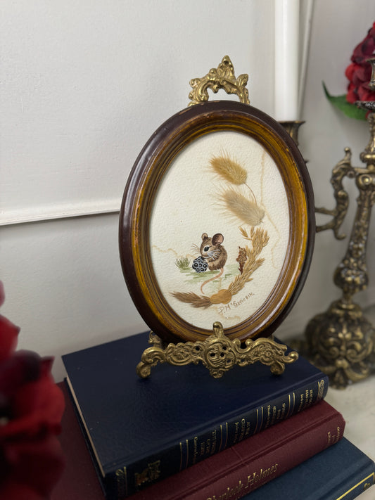 Collector’s Piece: Oval Framed Pamela McGeachin Original Watercolour