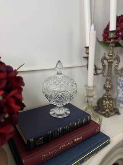 French Elegance - Antique Glass Jar with Top
