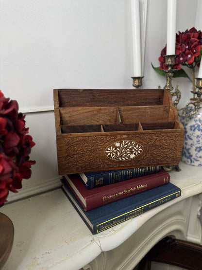 The Heritage Desk Set – Vintage Wooden Organiser Collection