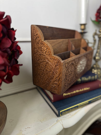 The Heritage Desk Set – Vintage Wooden Organiser Collection