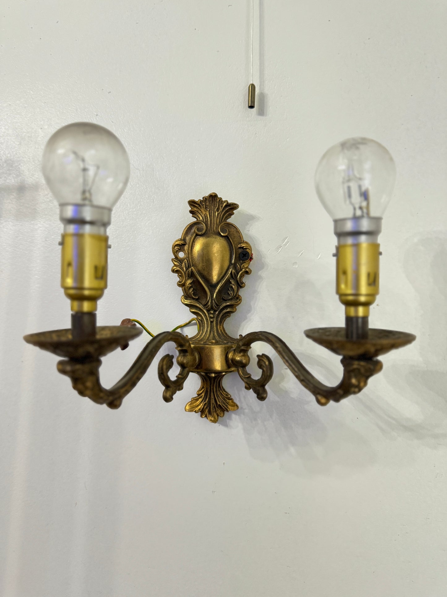 Vintage French Louis Style Solid Brass Wall– 2 Arm Sconces, 5 Arm Chandeliers Optional Shades