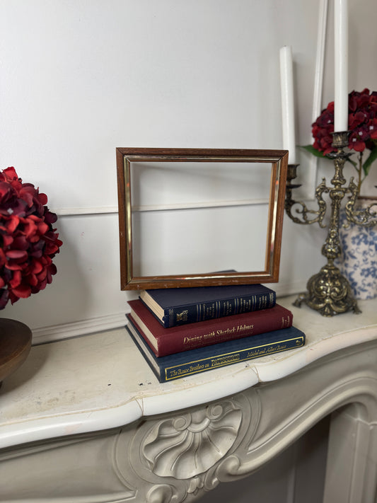 The Ashford – Deep Mini Vintage Wooden Frame with Gold Trim