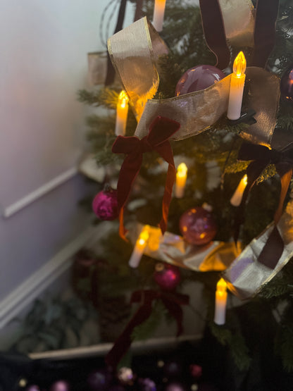 Purple European Glass Christmas Baubles – Mixed Sizes, Set of 36